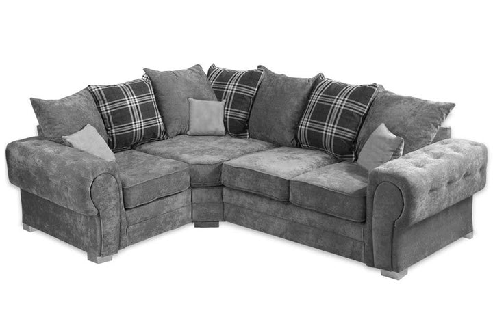 Verona Scatter Grey Fabric Left Corner Sofa