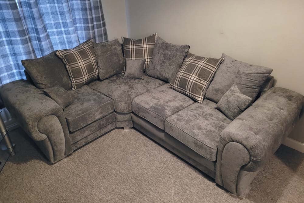 Verona Scatter Grey Fabric Left Corner Sofa
