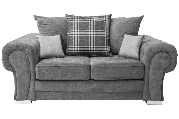 Verona Scatter Grey Fabric 2 Seater Sofa