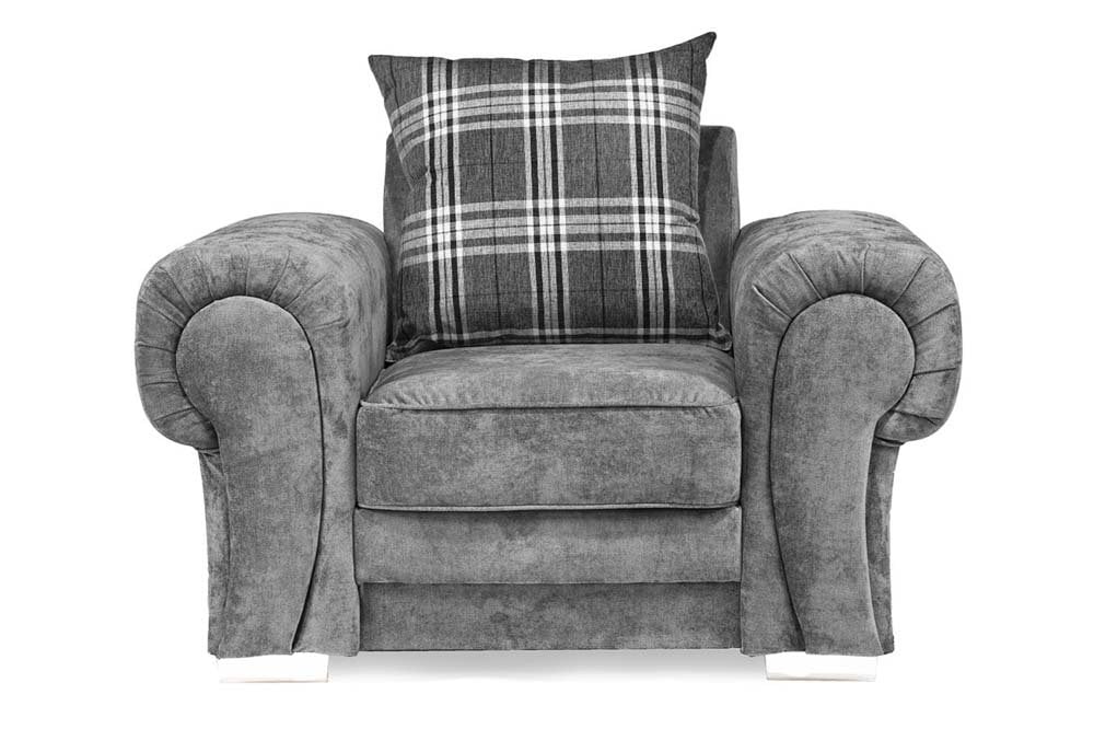 Verona Scatter Grey Fabric Armchair