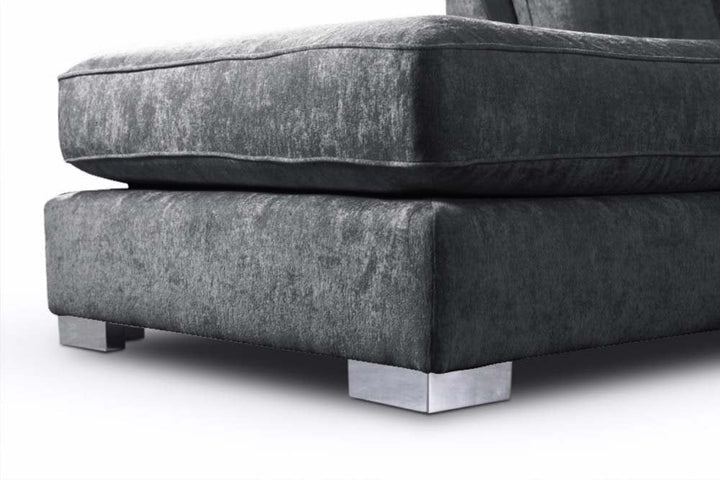 Bishop Coal Alaska Fabric U Shape High Back Corner Sofa