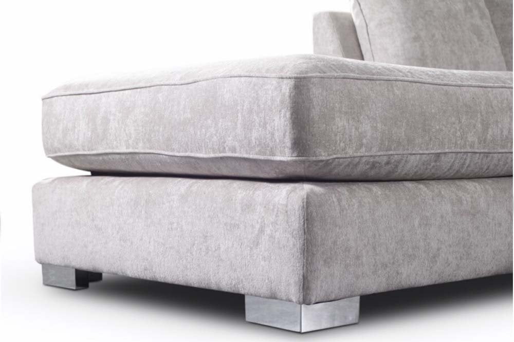 Bishop Truffle Alaska Fabric U Shape High Back Corner Sofa