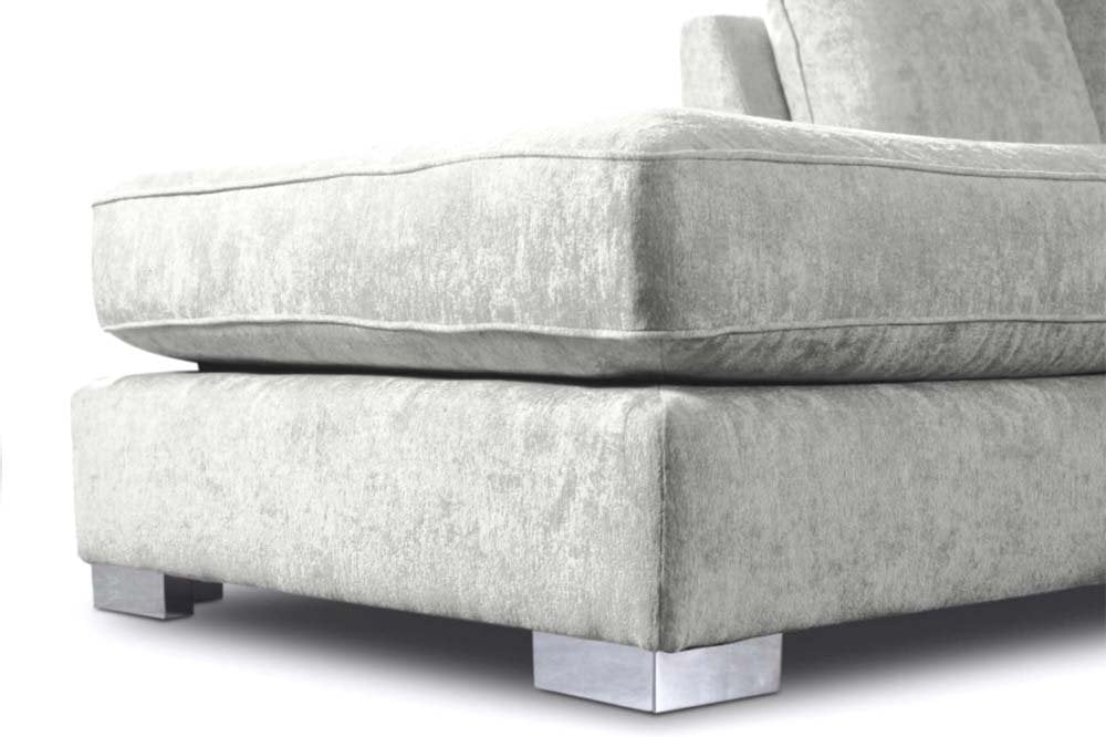 Bishop Silver Alaska Fabric U Shape High Back Corner Sofa