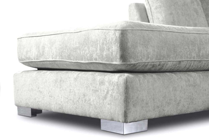 Bishop Silver Alaska Fabric U Shape High Back Corner Sofa