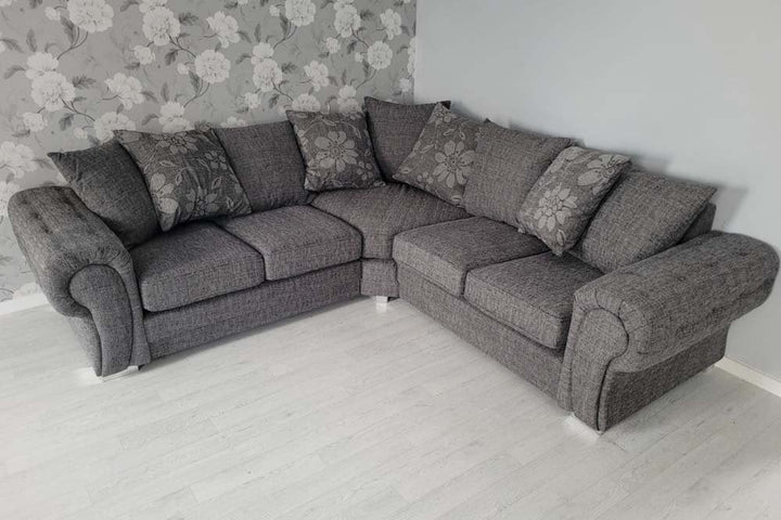 Malmo Grey Fabric Corner Sofa