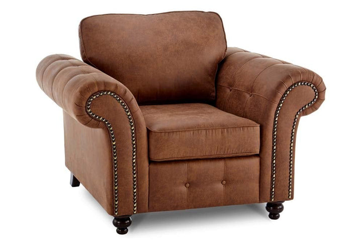 Oakland Tan Suede Armchair
