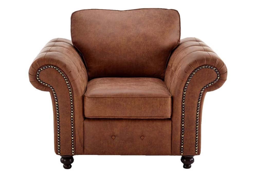 Oakland Tan Suede Armchair