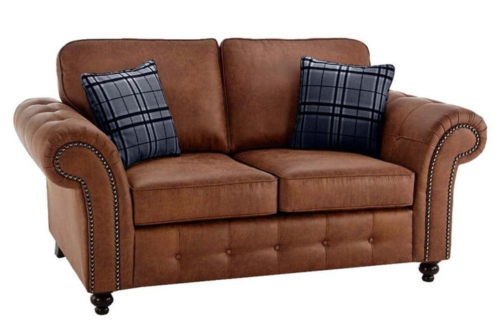 Oakland Tan Suede 2 Seater Sofa
