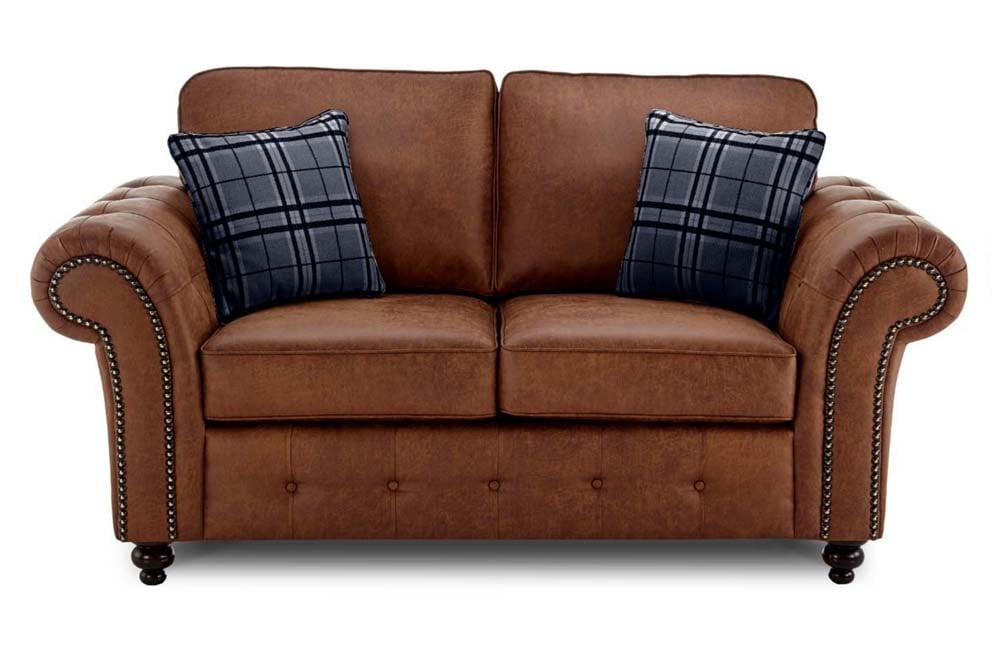Oakland Tan Suede 2 Seater Sofa