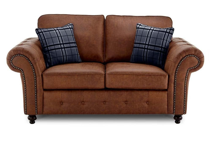 Oakland Tan Suede 2 Seater Sofa
