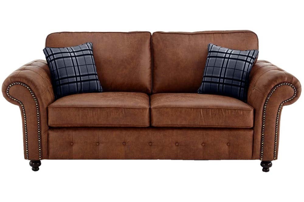 Oakland Tan Suede 3 Seater Sofa