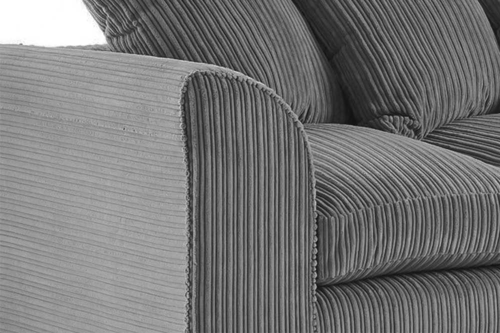 Byron Grey Fabric 3 Seater Sofa