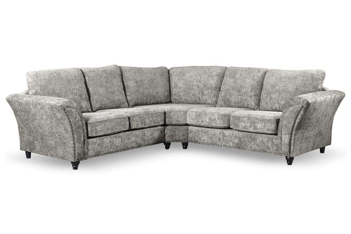 Windsor Truffle Fabric High Back Corner Sofa