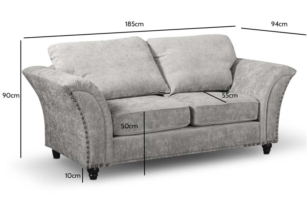 Windsor Truffle Fabric 2 Seater Sofa
