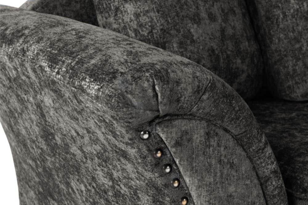 Windsor Grey Fabric High Back Corner Sofa