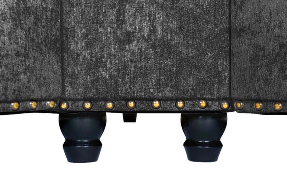 Windsor Grey Fabric High Back Corner Sofa