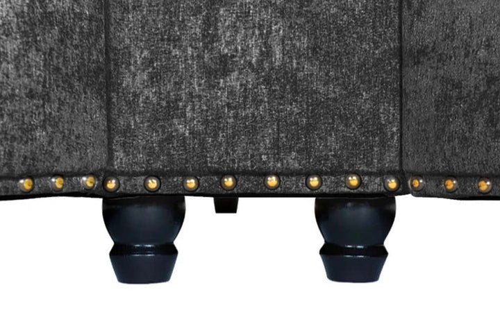 Windsor Grey Fabric High Back Corner Sofa