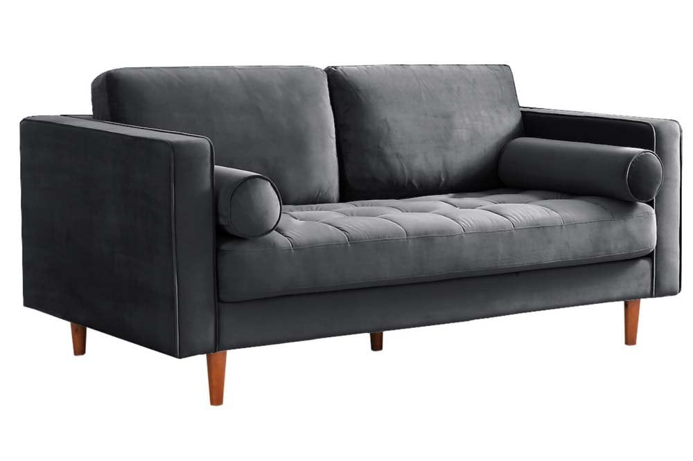 Scott Grey Velvet 2 Seater Sofa