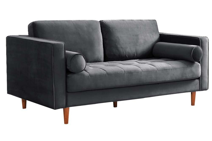 Scott Grey Velvet 2 Seater Sofa