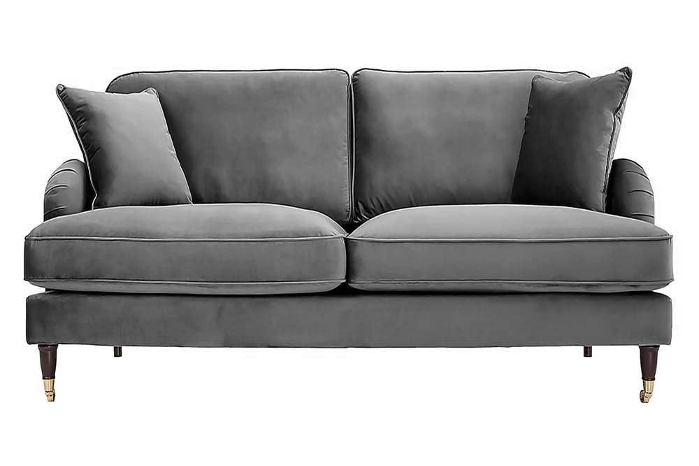 Rupert Grey Velvet 2 Seater Sofa