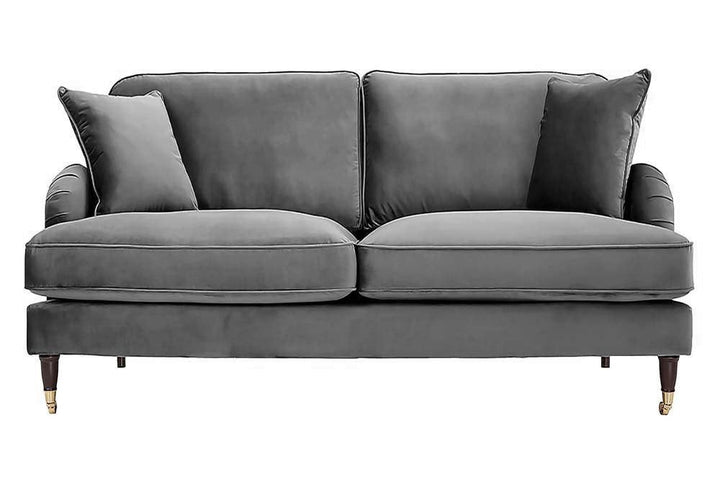 Rupert Grey Velvet 2 Seater Sofa