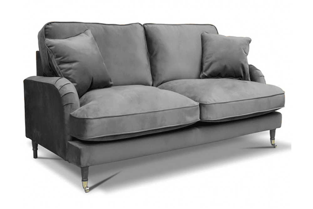 Rupert Grey Velvet 2 Seater Sofa