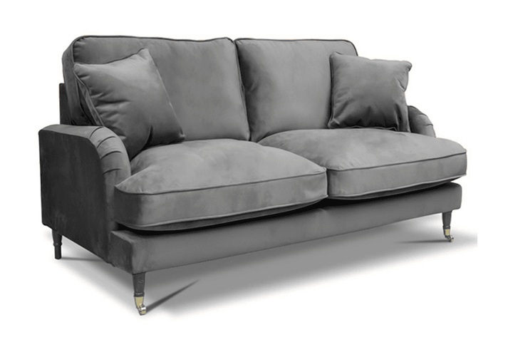 Rupert Grey Velvet 2 Seater Sofa