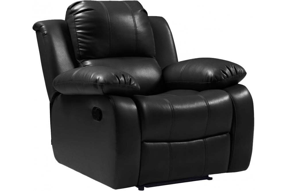Sevile Black Leather Recliner Armchair