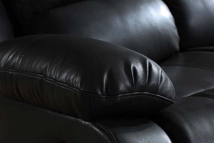Sevile Black Leather Recliner Armchair