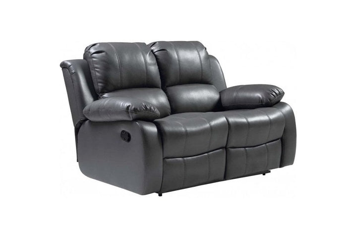 Sevile Grey Leather 2 Seater Recliner Sofa