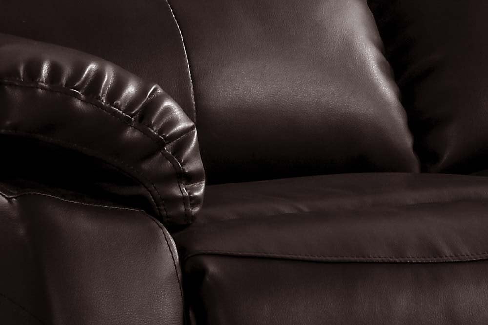 Roma Brown Leather Recliner 3 Seater Sofa