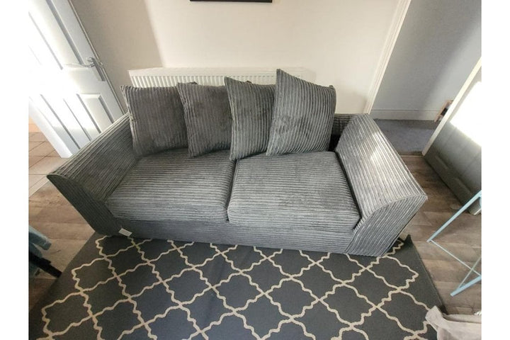 Byron Grey Fabric 3 Seater Sofa