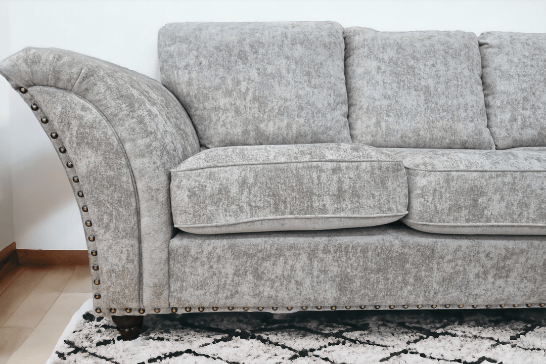 Windsor Truffle Fabric High Back Corner Sofa