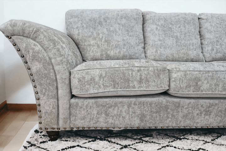 Windsor Truffle Fabric High Back Corner Sofa