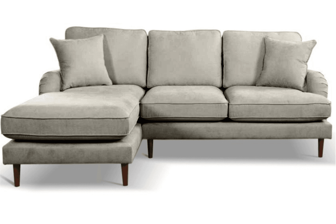 Rupert Silver Fabric Left Hand Corner Sofa