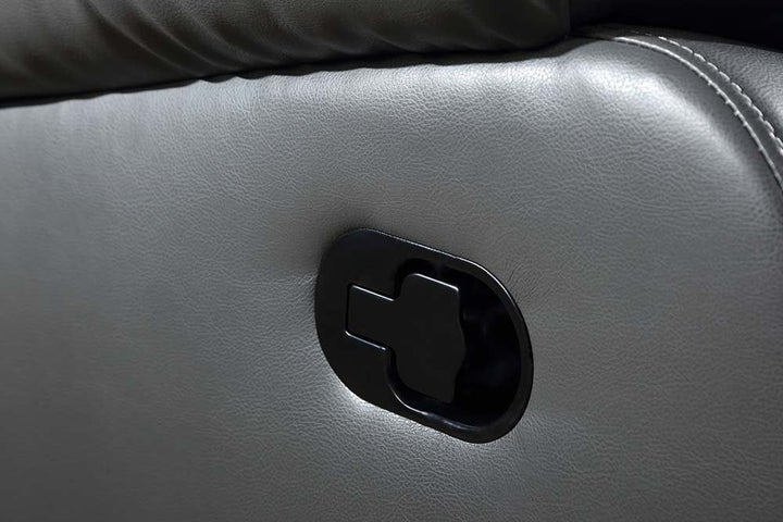 Sevile Grey Leather 2 Seater Recliner Sofa