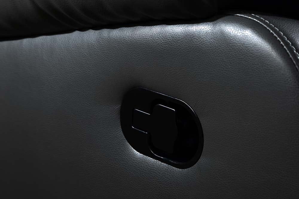 Sevile Black Leather Electric Recliner 3 Seater Sofa