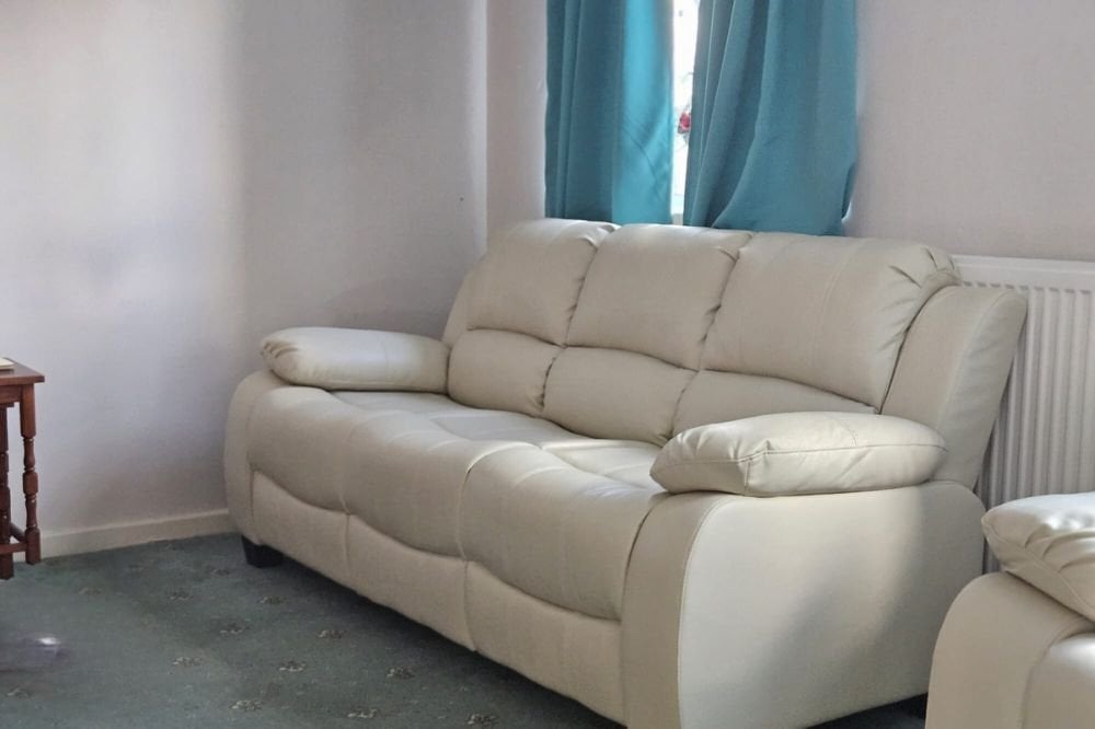 Kenton Cream Leather 3 Seater Sofa