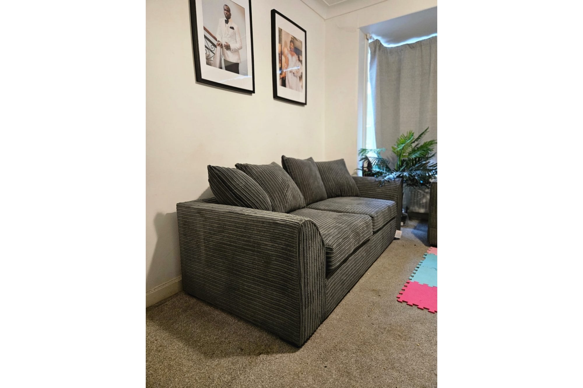 Byron Grey Fabric 2 Seater Sofa
