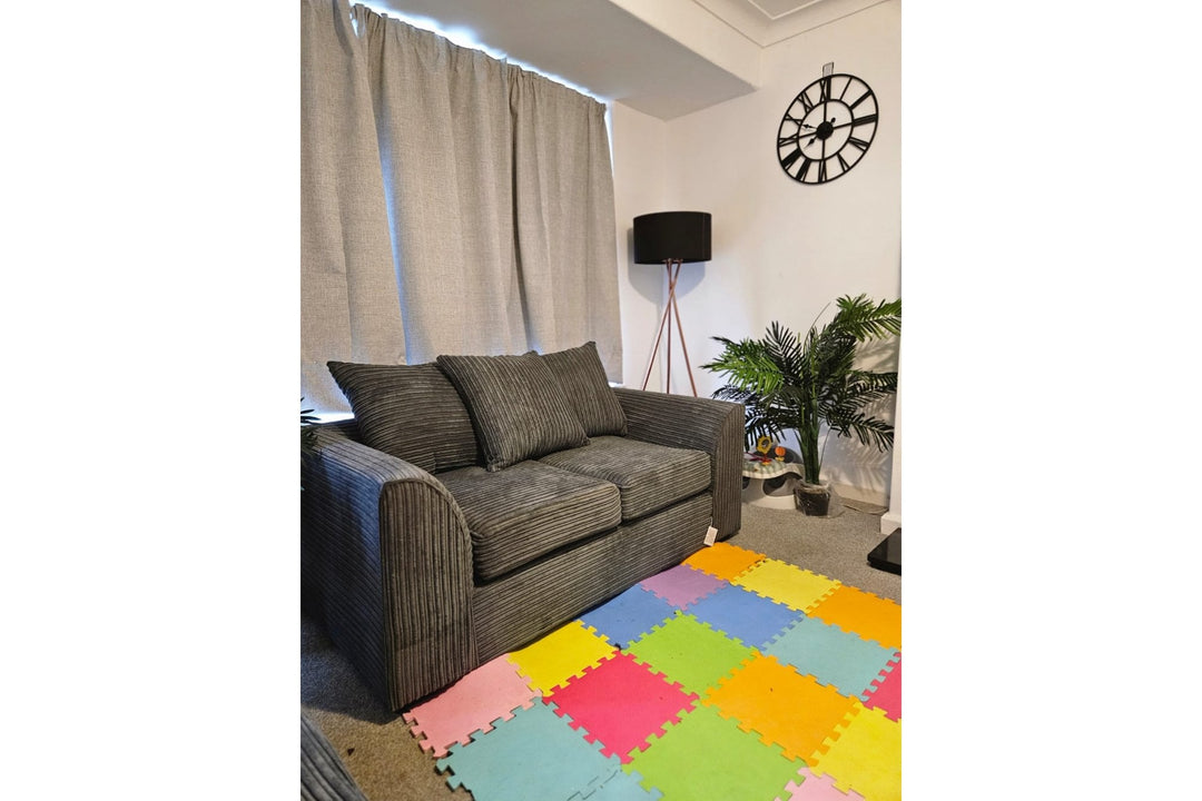 Byron Grey Fabric 2 Seater Sofa