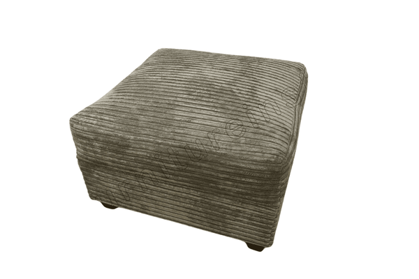 Oxford Grey Fabric Footstool