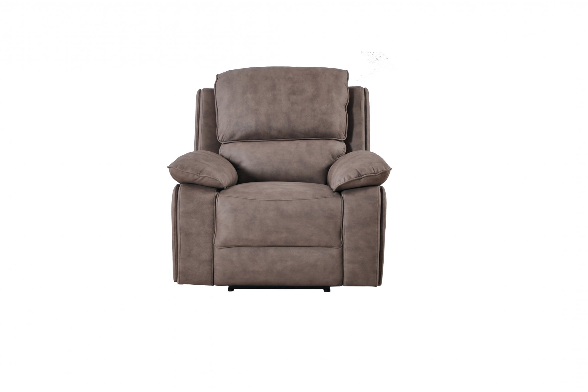 Maple Brown Suede Fabric Electric Recliner Armchair