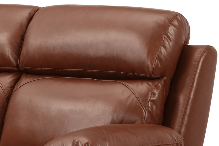 Renato Genuine Leather Tan Electric Power Recliner 2 Seater