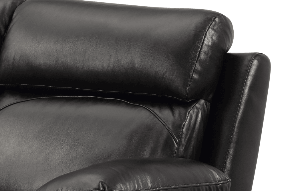 Vancouver  Genuine Leather Black Electric Power Recliner Armchair