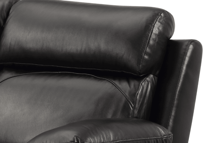 Vancouver  Genuine Leather Black Electric Power Recliner Armchair