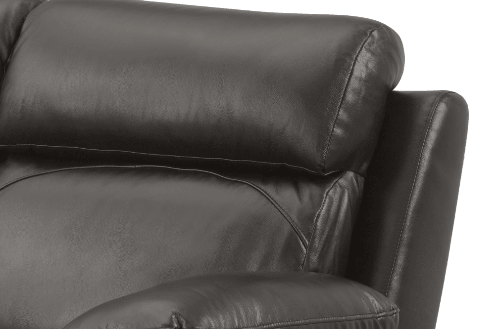 Vancouver  Genuine Leather Grey Electric Power Recliner 2 Seater