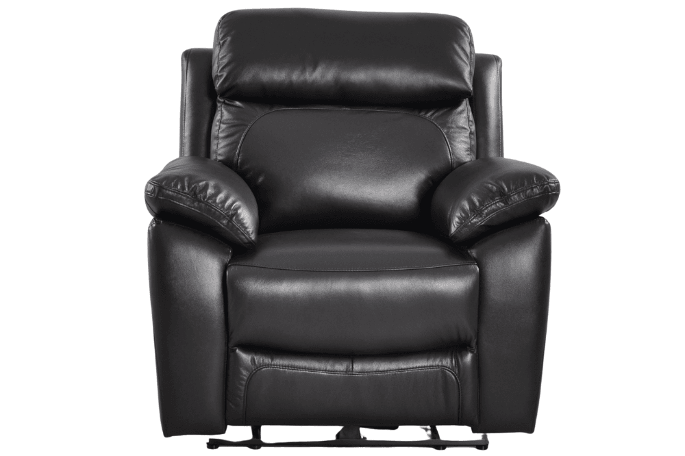 Sorrento Genuine Leather Black  Electric Power Recliner Armchair