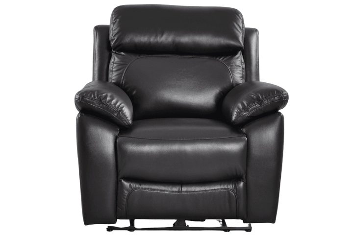 Sorrento Genuine Leather Black  Electric Power Recliner Armchair