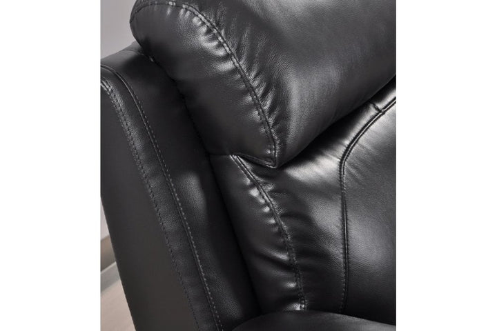 Sorrento Genuine Leather Black  Electric Power Recliner Armchair
