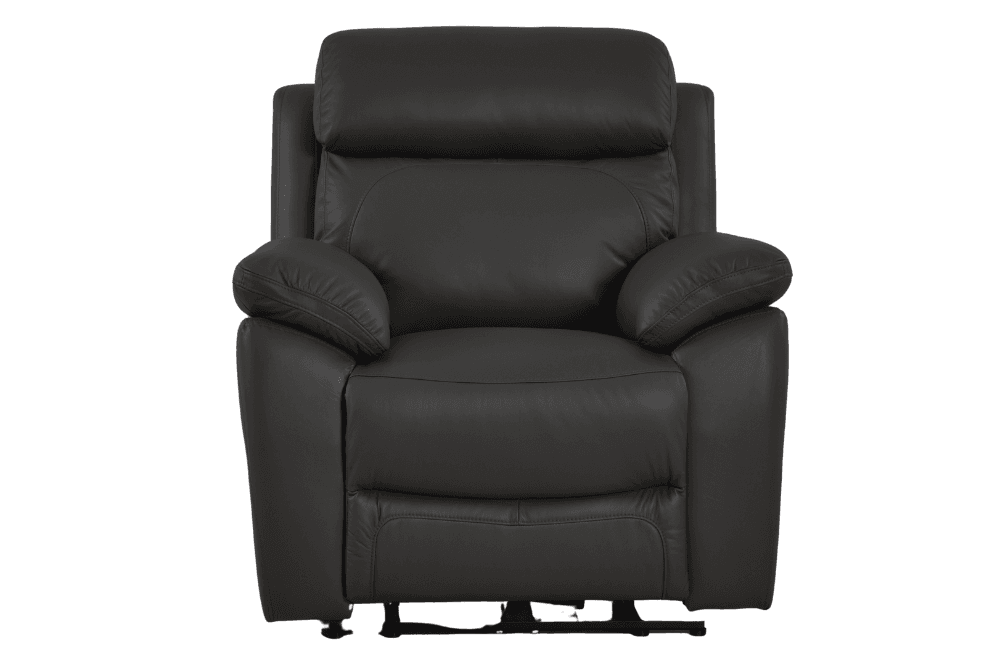 Sorrento Genuine Leather Grey Electric Power Recliner Armchair